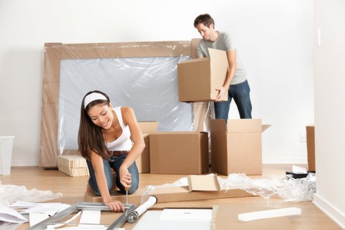 Boxes and furniture stored safely in a Haringey self storage unit