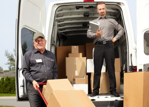 Office removals team planning a business move in Haringey