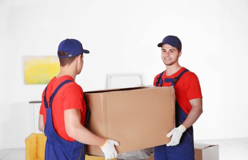 Packing materials and moving boxes prepared for a Haringey home move