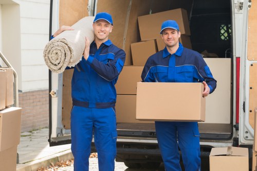 Small removals van helping with a local move in Haringey