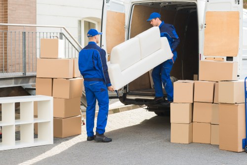 Student belongings prepared for storage in Haringey
