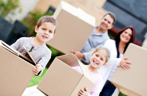 Packed household items prepared for long-term storage in Haringey