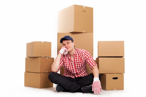 Careful packing support for a flat move in Haringey with labelled boxes