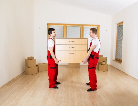 Local packing service preparing office items and equipment in Haringey